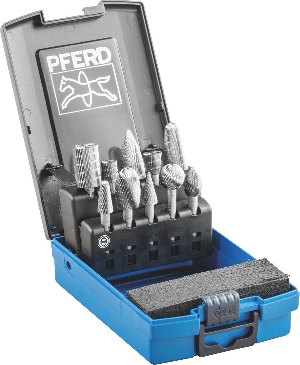 PFERD MILL STANDARD AND FINISHING CUTTER SET HSS 82 CUT 3 10 PIECE